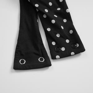SK1228 Sexy 76% poliamida Esculpir Leve Breve Polka Dot Strappy Vest Uma Peça Macacão Virilha Fastener Guarnição Bodysuit - Product Image 3