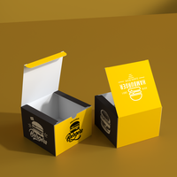 Boîtes à hamburger jetables personnalisées biodégradables de qualité alimentaire avec emballage pour frites