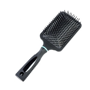 Brosse à cheveux pagaie ronde et noire, en plastique, carrée, personnalisée, bonne viscosité l'air - Product Image 3