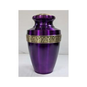 Urnes funéraires en métal de conception gravée florale avec bande gravée luxe exigeant urnes funéraires de qualité supérieure - Product Image 6