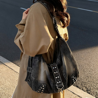 Nouveau Sac à Main Carré de Luxe en Tissu Denim pour Femme 2026 – Sac à Bandoulière Designer Tendance et Simple, Sac Fourre-Tout Croisé