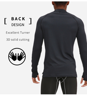 T-shirt de compression à manches longues pour homme, personnalisé par le fabricant, léger, respirant, sous-vêtement de sport pour le fitness