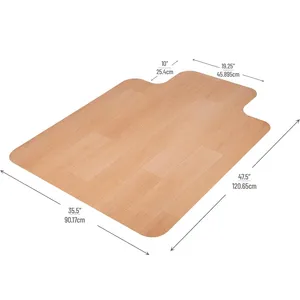 Tapis de salle de bain et de douche en <span class=keywords><strong>film</strong></span> plastique transparent avec texture bois LBX Civilian, tapis de sol en PVC pour chaise de bureau Gac Emkoo - Product Image 4