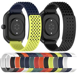 Bracelet de montre en silicone respirant de 20 mm pour Huawei Amazfit GTR4 GTS4 <span class=keywords><strong>Mini</strong></span> Samsung <span class=keywords><strong>Xiaomi</strong></span>, bracelet de remplacement sport à libération rapide - Product Image 2