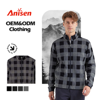 OEM Conception Personnalisée Logo Brodé Coupe-Vent Chaud De Grande Taille Manteau Uniforme Microfibre Polaire Hommes Veste Polaire