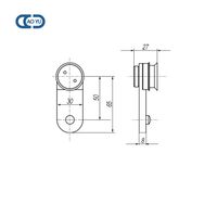 Butée de porte battante en acier inoxydable avec charnière et limiteur de pivot pour portes en verre - Conception durable pour hôtels et appartements