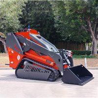 Mini Skid Steer Loader Kompak Multifungsi Mesin Skid Steer Kecil Dengan Berbagai Lampiran untuk Konstruksi Lansekap
