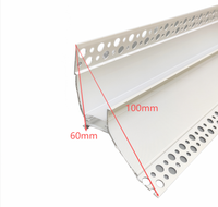 Shunweihome SGX-02 X15 Série 6000 Bandes LED avec profilé en alliage d'aluminium et couvercle en PC pour plâtre et cloisons sèches, anodisé