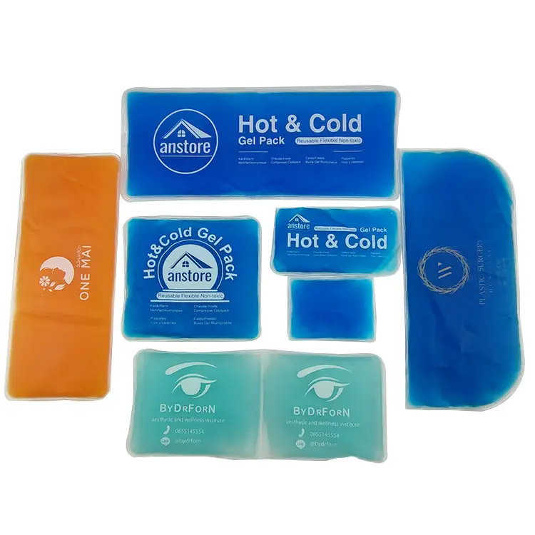 Pvc רך לשימוש חוזר חבילות קרח רכות חמודים ג 'ל חם וקר חבילות קרח ניתן להדפיס לוגו