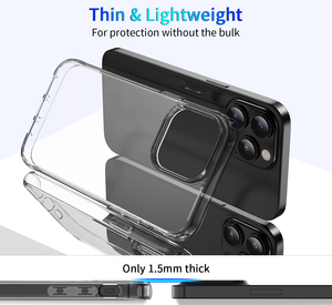 Funda Protectora para Teléfono, Híbrida de PC y TPU, Transparente, Resistente a Impactos, Diseño Simple y Clásico, para <span class=keywords><strong>iPhone</strong></span> 17 <span class=keywords><strong>Pro</strong></span> Max/17 <span class=keywords><strong>Pro</strong></span>/Air/17 16 15 14 <span class=keywords><strong>13</strong></span> 12 - Product Image 6