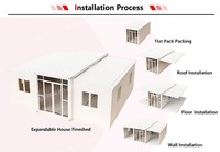 Tiny House Mobile 3-4 Chambres Maisons Préfabriquées Pliantes 20ft 40ft Conteneur Modulable de Luxe