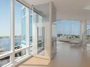 Diseño estándar de vidrio endicape 2 pisos casa ascensor al aire libre 6 pisos precio barato hogar ascensor sin cuarto
