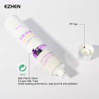 Tube de dentifrice personnalisé avec capuchon électrolytique, emballage cosmétique en plastique avec bouchon à clapet, tube souple ABL, tube à presser pour pommade