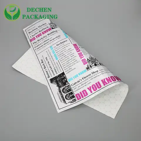 Emballage de feuille d'isolation thermique nid d'abeille feuille d'aluminium hamburger Packaging