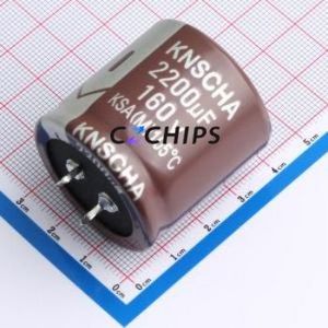 Condensador Electrolítico de Aluminio de Montaje a Presión LSA160M228T352S1AA, Componente de Orificio Pasante (THT), D35xL35mm 2200uF 20% 160V 10mm - Product Image 1