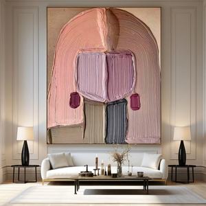 Art mural 3D, grande toile texturée épaisse, peinture abstraite colorée de personnes, art mural moderne vertical pour la décoration intérieure moderne et les galeries - Product Image 3