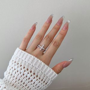 Dylam Verified Jewelry Supplier Customized 925 <b>Sterling</b> <b>Silver</b> 18K Gold Plated <b>Adjustable</b> Open Eternity Band 5A Zirconia <b>Rings</b> - Product Image 5