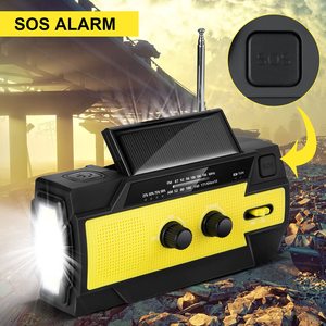 Radio d'urgence portable solaire à manivelle AM/<span class=keywords><strong>FM</strong></span>, équipement de survie météo NOAA, chargeur - Product Image 3