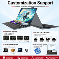 JINING OEM Ordine all'ingrosso Laptop Touchscreen Doppio Schermo 16+14 Intel Core I7 9850H per Ufficio 32GB RAM 1TB SSD Metallo Retroilluminato Fabbrica OEM Cina