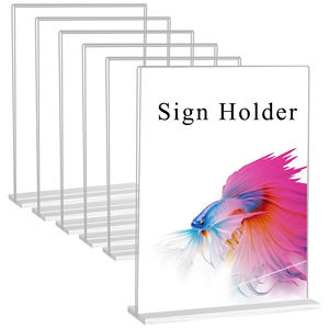 באיכות גבוהה a4 a5 a6 תצוגה דו צדדי תצוגה אקריליק מחזיק סימן צורה אנכית t - Product Image 2