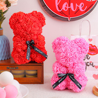 Bunga Palsu Hari Valentine Berbentuk Beruang, Gapura Bunga untuk Pernikahan, untuk Pacar, Bunga Buatan, Bunga Artifisial Pernikahan
