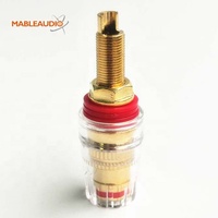 Connecteurs de borne de haut-parleur de type moyen Mable Audio MABG0003M, bornes de connexion plaquées or, fiche banane L200