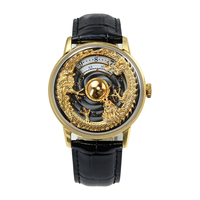 Montre pour homme avec cadran gravé en 3D, design innovant et unique, lumineuse, étanche, entièrement automatique, mécanique