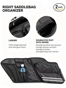 Sacs <span class=keywords><strong>de</strong></span> <span class=keywords><strong>Selle</strong></span> <span class=keywords><strong>de</strong></span> Vélo en Tissu Oxford Imperméable, Vente en Gros Usine, Lot <span class=keywords><strong>de</strong></span> 2, Compatibles Street Glide, Road King, Road Glide - Product Image 2
