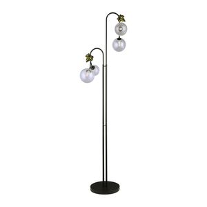 PF24006 Inno Casa Lámpara de Pie Decorativa de Diseño Moderno 4*G9, Cuerpo de Metal Negro Mate, Pantalla de Vidrio Transparente, Alto CRI 90, 2 Años de Garantía - Product Image 2
