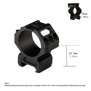 Anillas para mira telescópica BANGBANG, tubo de 30 mm con calibración horizontal y altura central de 1.0 pulgadas para observación en exteriores (Negro) - Product Image 4