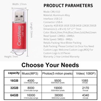 Ceamere CMU010 Flashdisk USB 2.0 Logam Baru 16GB-128GB Memory Stick Pendrive