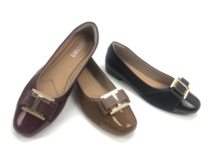 Zapatos de <span class=keywords><strong>Ballet</strong></span> clásicos para mujer, Calzado cómodo e informal, con hebilla de Metal, decoración, temperamento elegante - Product Image 2