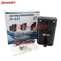 Accepteur de pièces multi-monnaies LED JY-633 avec éclairage noir, accepteur de jetons électronique programmable pour machine de vente automatique d'arcade