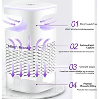 Lámpara Antimosquitos de Succión Física Silenciosa para Interiores, para el Hogar, la Oficina y el Dormitorio, Segura para Bebés y Mujeres Embarazadas