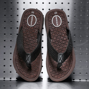 Tongs pour hommes imprimées à bout rond, style coréen tendance, confortables, pour l'extérieur et la plage, en EVA - Product Image 1