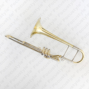 Trombone professionnel <span class=keywords><strong>en</strong></span> laiton Bb/F FTB-420 Instrument <span class=keywords><strong>de</strong></span> performance à finition laquée claire haut <span class=keywords><strong>de</strong></span> gamme à bon prix - Product Image 3