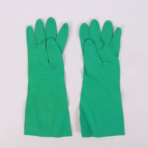 Gants en caoutchouc nitrile vert 50 cm, bouts des doigts texturés, pour le nettoyage et l'usage industriel - Product Image 1
