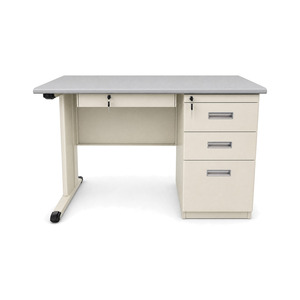 Scrivania da Ufficio Moderna e Resistente in Acciaio 1200x600x750mm <span class=keywords><strong>con</strong></span> Cassetto Bloccabile e Piano di Lavoro in MDF per Ufficio Domestico e Studio - Product Image 3