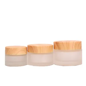 Barattolo in <span class=keywords><strong>Vetro</strong></span> da 1 oz con Coperchio in Bambù, Contenitore Cosmetico da 5ml 10ml 20ml 30ml 50ml 100ml - Product Image 5