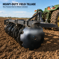 Lame de herse à disques montée sur tracteur avec bord cranté pour la préparation des lits de semence et la coupe des résidus végétaux dans les terres agricoles