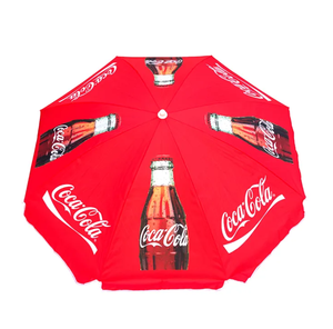 TUOYE Venta al por mayor de encargo barato promocional protección UV blanco portátil al aire libre sol playa sombrillas con impresiones de logotipo - Product Image 2