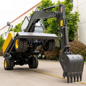 Excavadora de Ruedas de 10-13 Toneladas y 15 Toneladas con Cabina Cerrada y Aire Acondicionado para Construcción, con Motor, Bomba y Caja de Cambios Confiables - Product Image 3