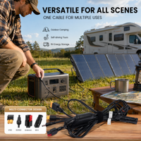Câble de charge solaire MC4 4-en-1, connecteur de batterie haute intensité MC4 vers XT60, fil DC5521 pour station d'alimentation portable et panneau solaire