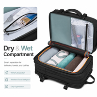 Sac à dos de week-end écologique personnalisé OEM ODM avec compartiment pour ordinateur portable, antivol, pour les voyages et le travail
