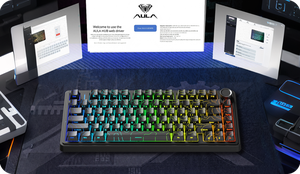 <span class=keywords><strong>Clavier</strong></span> de jeu AULA F75 HE à effet Hall, interrupteurs magnétiques, déclenchement rapide, <span class=keywords><strong>sans</strong></span> <span class=keywords><strong>fil</strong></span> 8K, 75 %, jointé, LED RGB, bouton rotatif, <span class=keywords><strong>clavier</strong></span> SOCD Snap Tap - Product Image 6