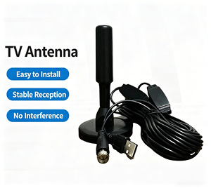 <span class=keywords><strong>Antenne</strong></span> <span class=keywords><strong>TV</strong></span> numérique amplifiée 28dBi, câble de 10 m, alimentation USB, base magnétique <span class=keywords><strong>pour</strong></span> voiture/camping-car/DVB-T2/DTMB - Product Image 1