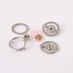 Circular Snap Metal Buttons Nickel Free Round Fasteners For Coats Classic Style - Product Image 1