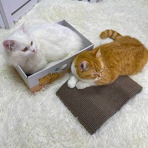 Almohadillas de tablero duraderas con 2 almohadillas de rascado de repuesto y 1 almohadilla de rascado de diseño ondulado rascador de gatos para gatos de interior jugando - Product Image 4