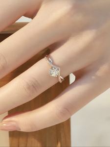 Bague en or blanc 9K 10K 14K 18K avec <span class=keywords><strong>diamant</strong></span> 1ct 2ct 3ct, élégante et personnalisée, pour fiançailles, usage quotidien, mariage, cadeau pour femme - Product Image 5