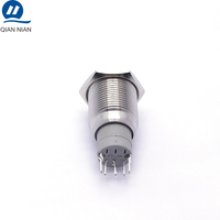 ONPOW 16mm interrupteur à bouton-poussoir rond momentané éclairé (LAS1Y-11/R/12V) (Dia. 16mm)(CE,CCC,ROHS,REECH)